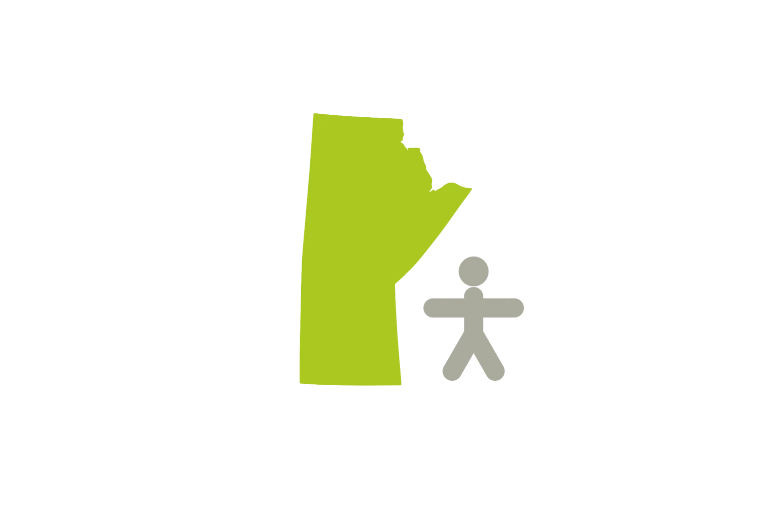 Carte du Manitoba avec icône d'accessibilité