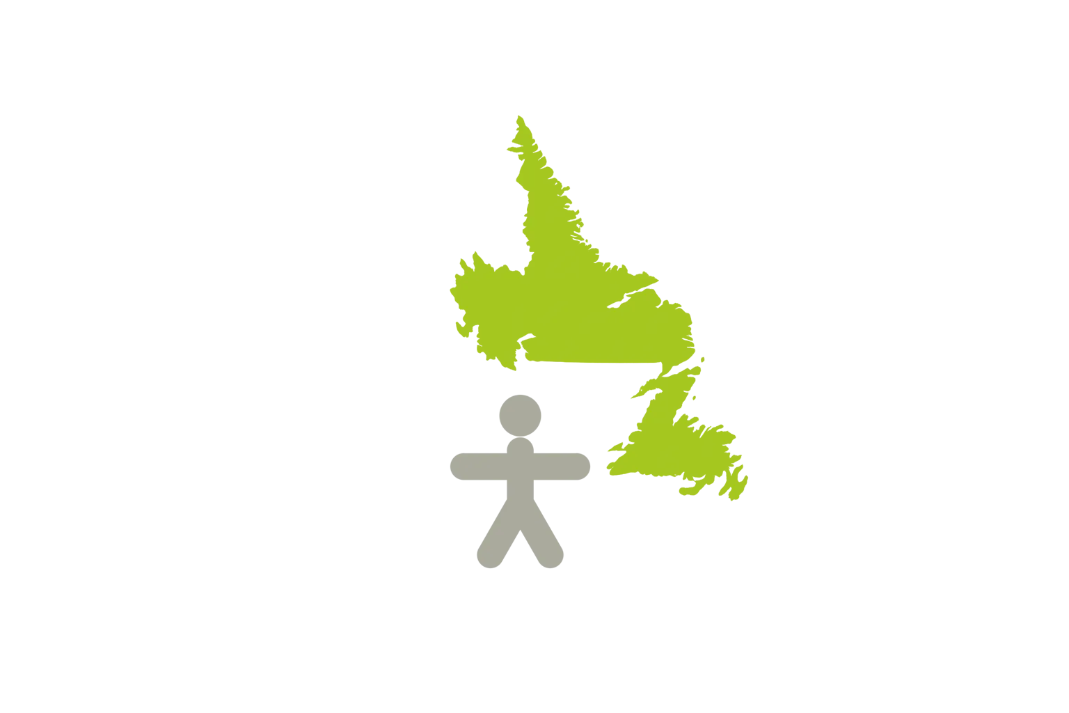 Map of Newfoundland and Labrador with accessibility icon