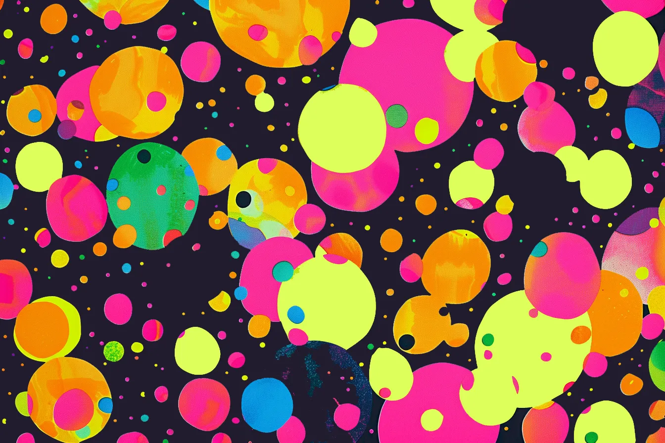 Illustration de points colorés représentant la diversité, l'équité et l'inclusion en accessibilité Web