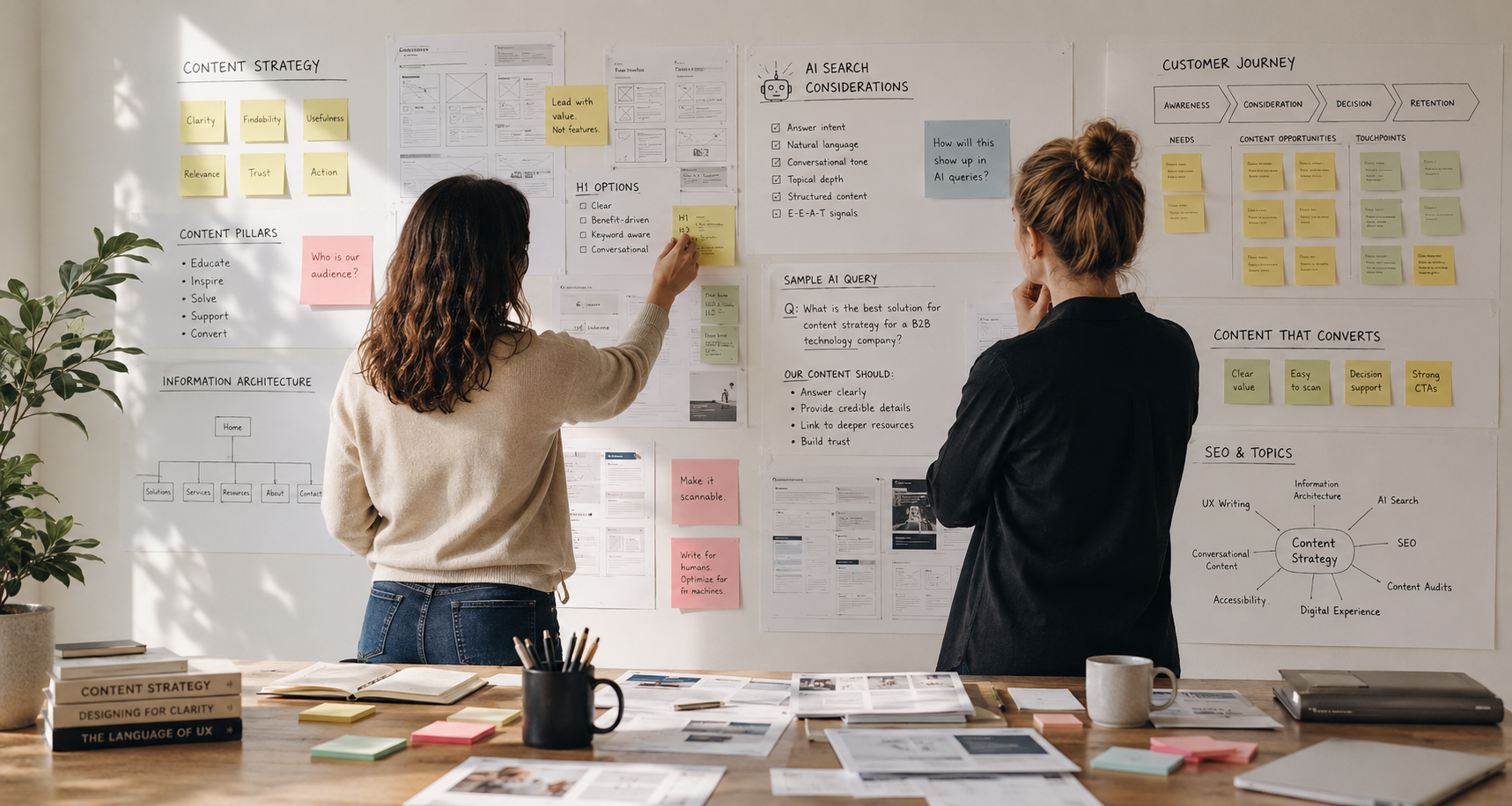 Séance de planification de stratégie de contenu et rédaction UX
