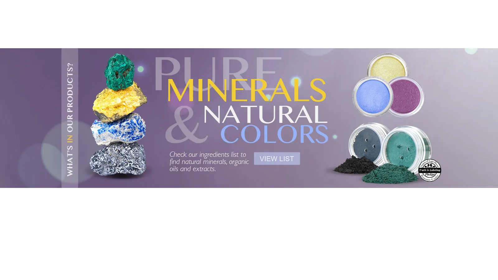 SMM Cosmetics banner: Pure Mineral Color