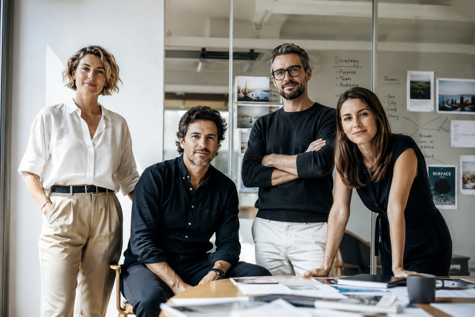 Creative agency team in a strategy session